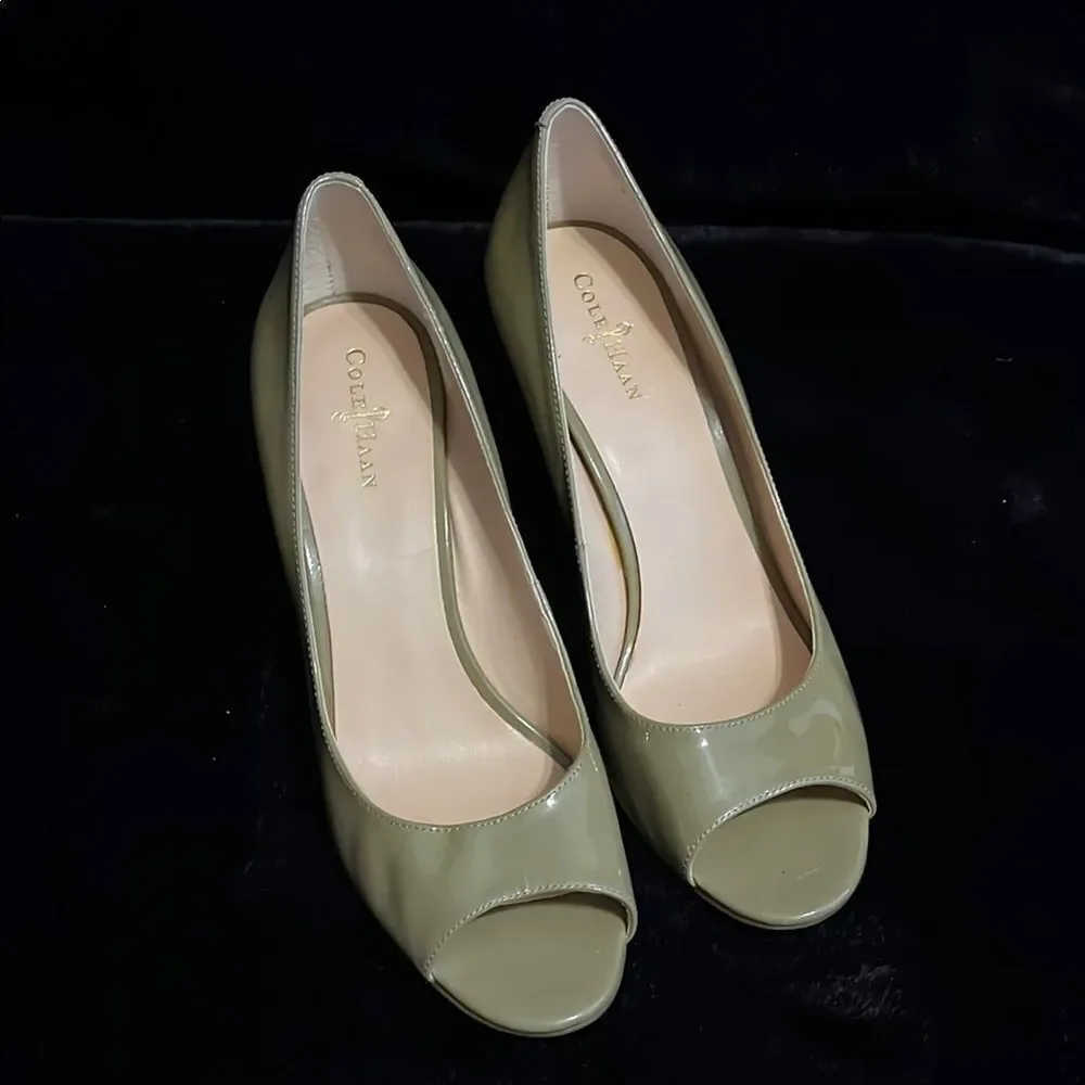 Cole Haan Air Lainey OT Pump Leather Open Toe Heels